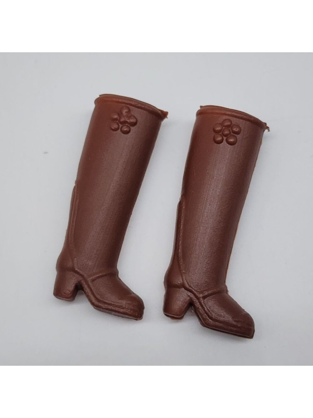 1960s Barbie Brown Boots Mod Go Go Groovy Fashion Flower
